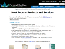 Tablet Screenshot of furnacefilterking.com